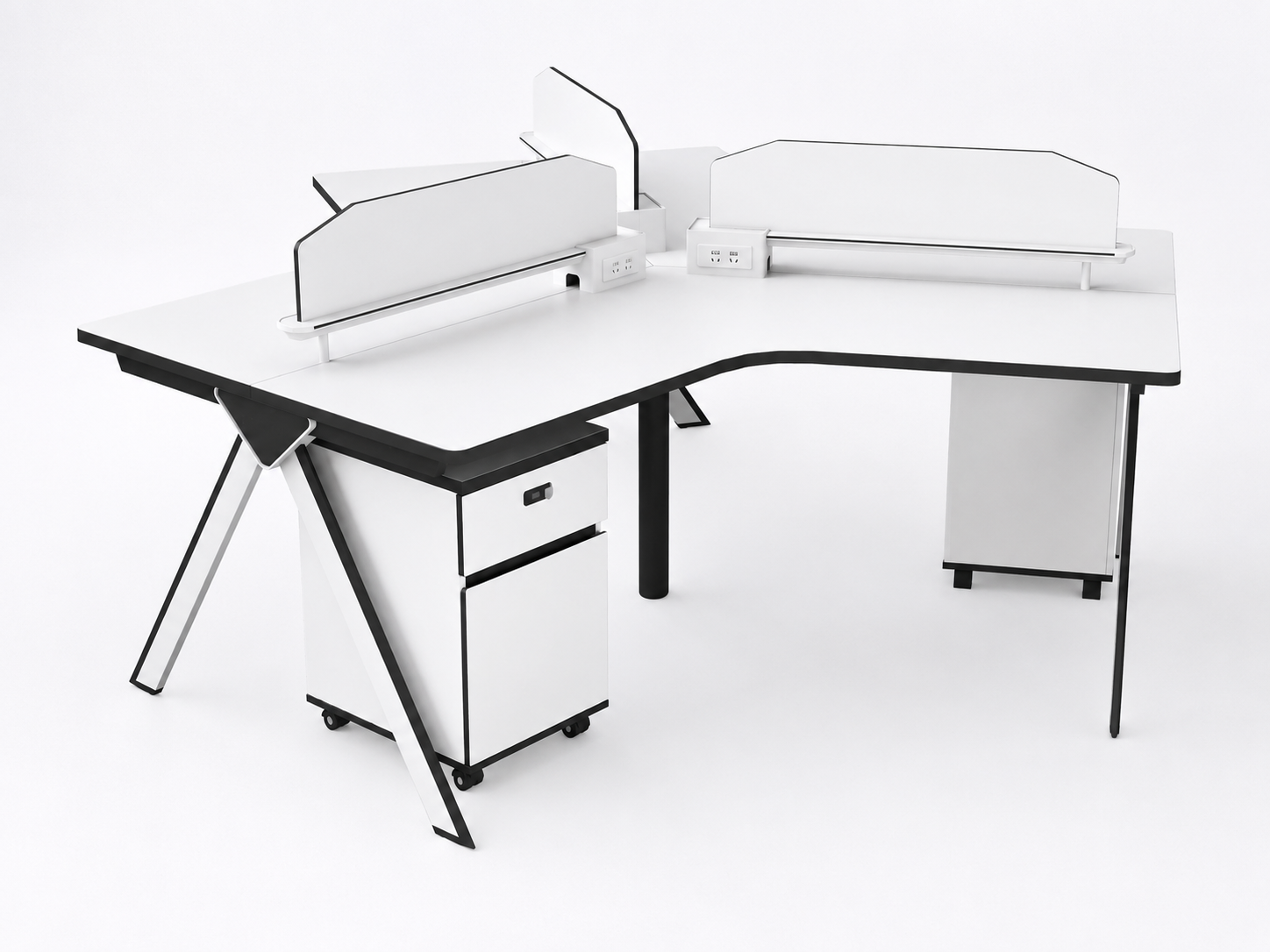 25-BD04 3-Person Workstation from Big Panda Axis