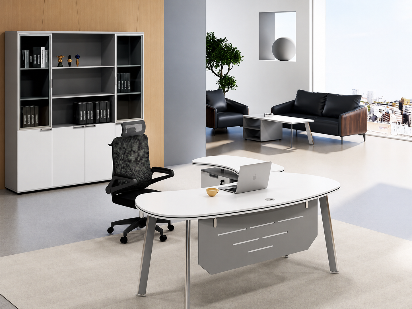 22-KB01 Director Desk from Big Panda GreySpace