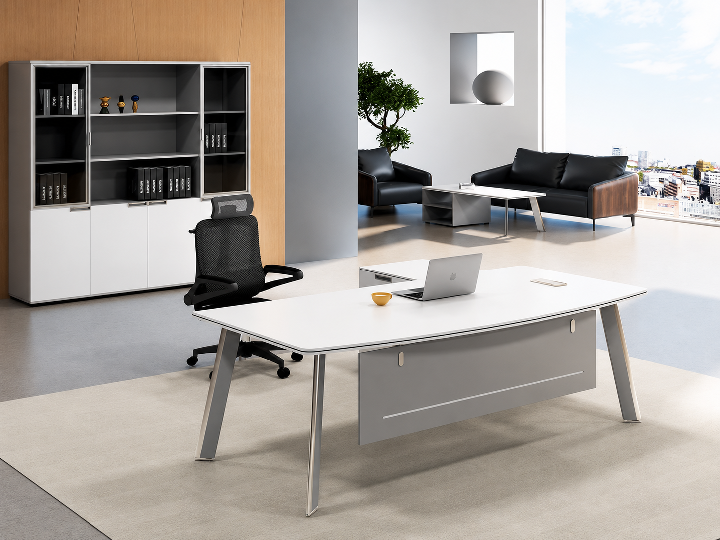 22-KB02 Director Desk from Big Panda GreySpace