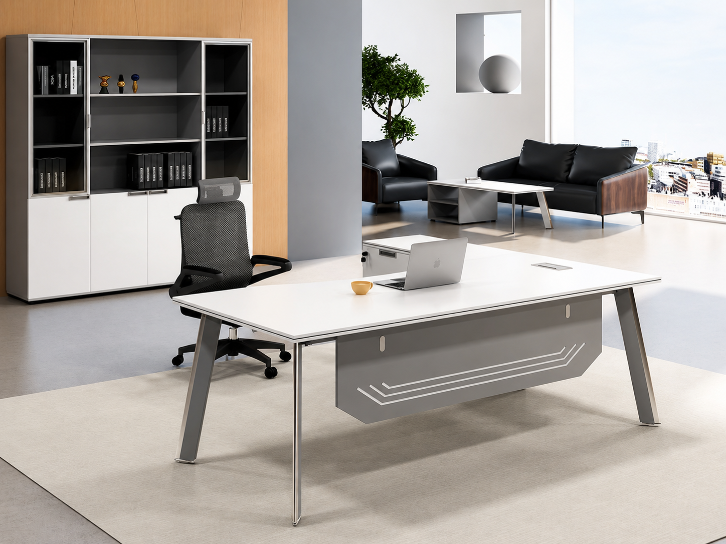 22-KB03 Director Desk from Big Panda GreySpace