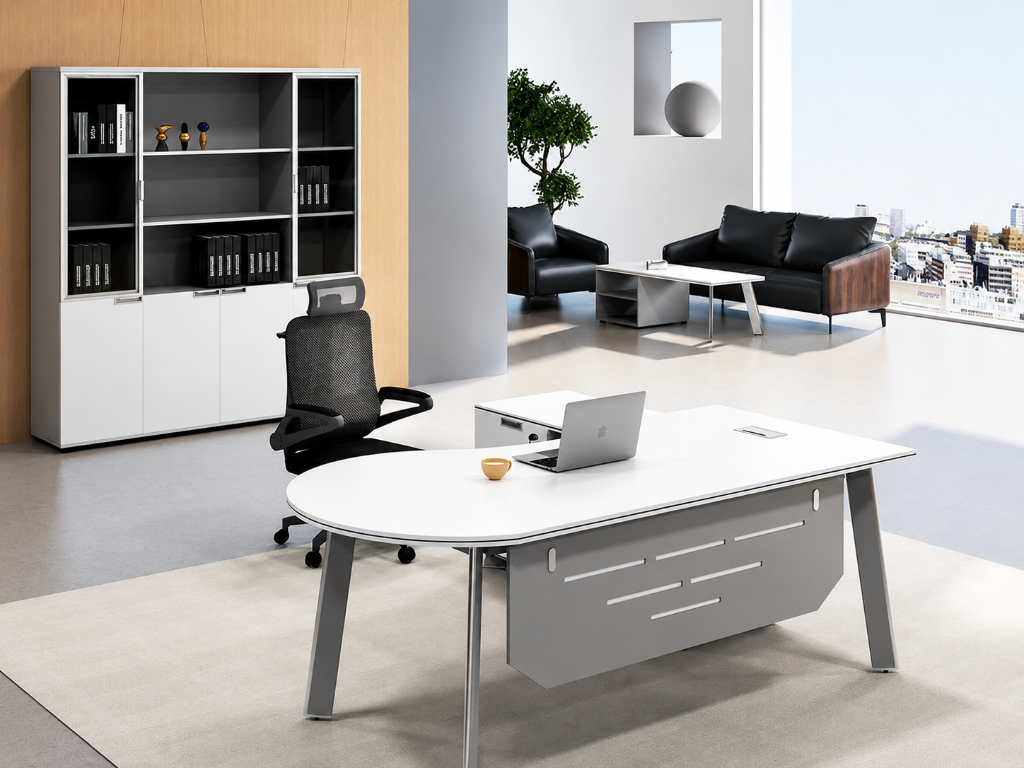 22-KB04 Director Desk from Big Panda GreySpace