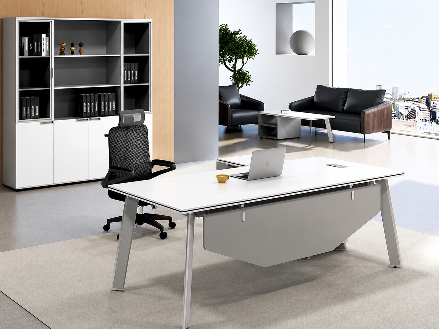 22-KB06 Director Desk from Big Panda GreySpace