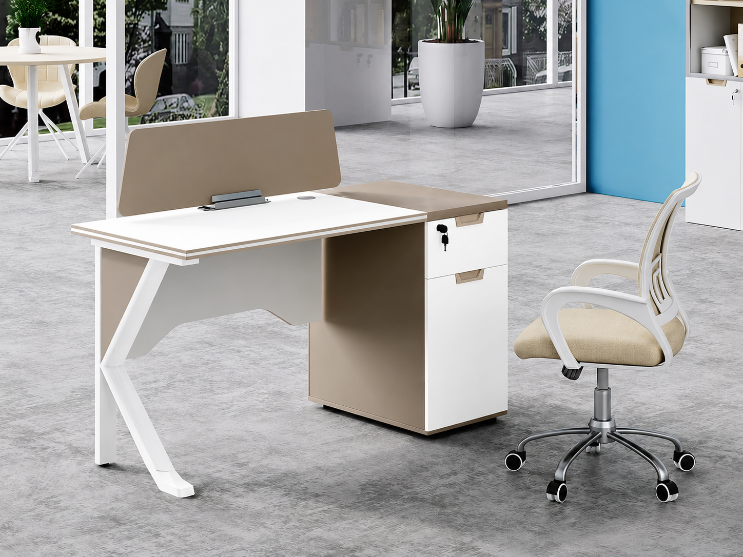 22-SD13 Workstation from Big Panda Khaki