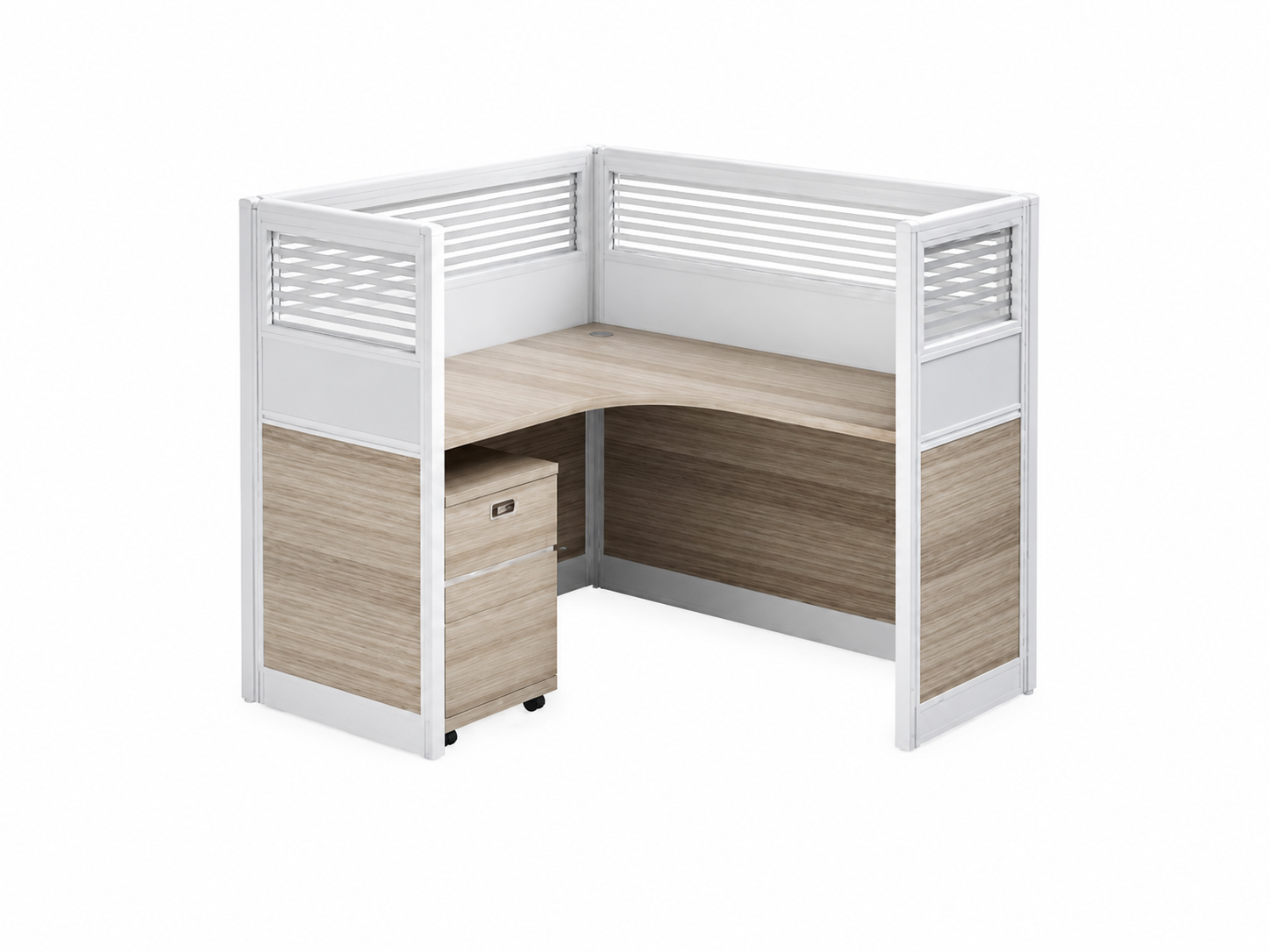 25-AW03 1-Person Panel Workstation from Big Panda Lumi