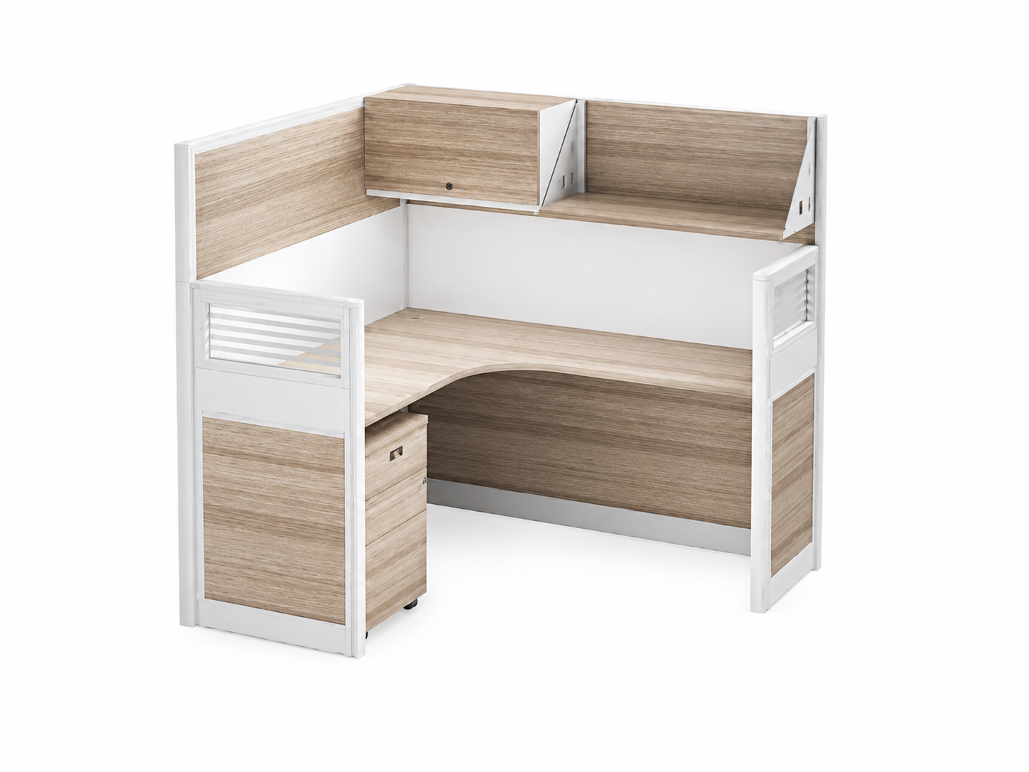 25-AW04 1-Person Panel Workstation from Big Panda Lumi