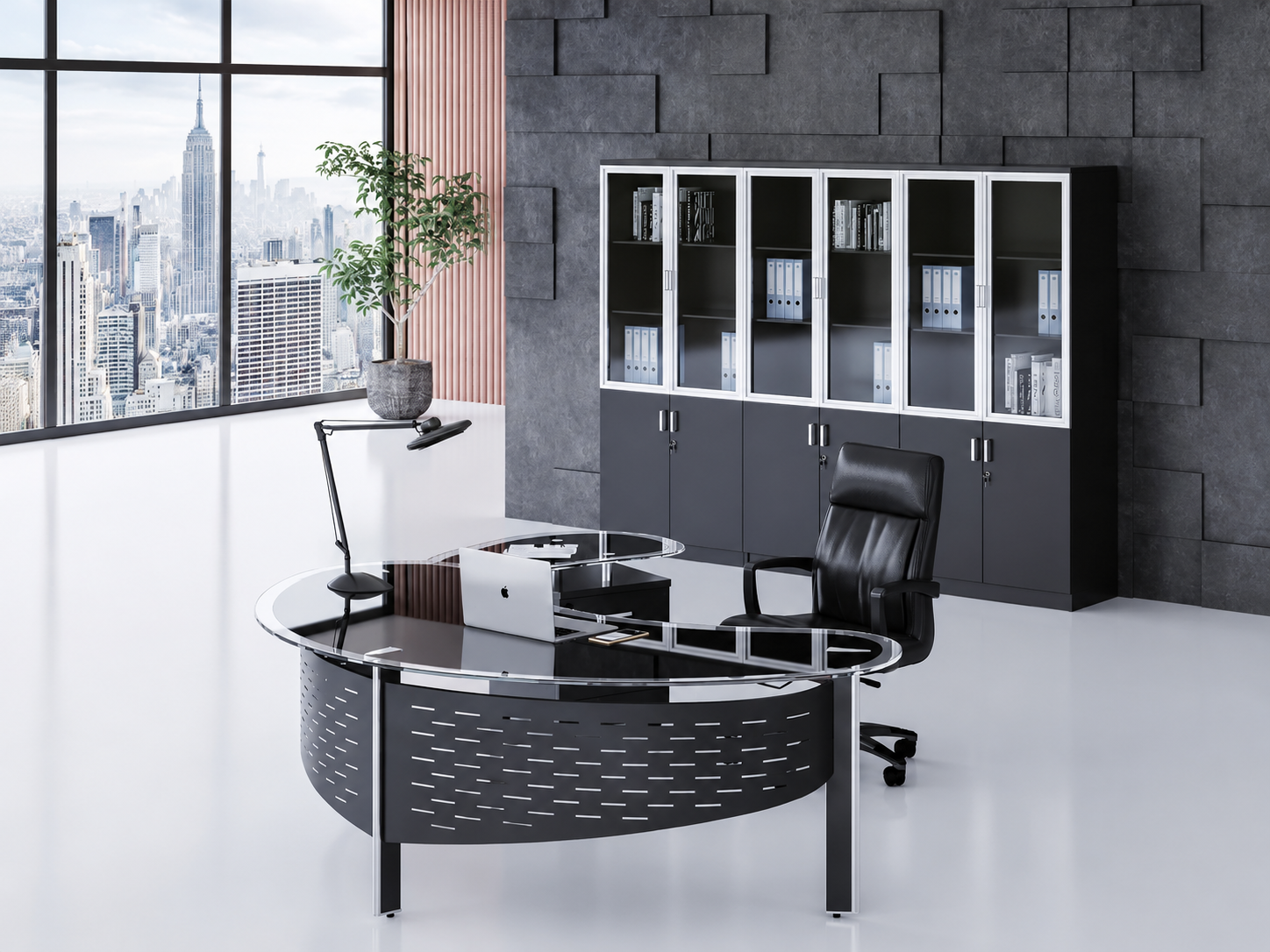 21-GB02 Desk from Big Panda Terra Glass