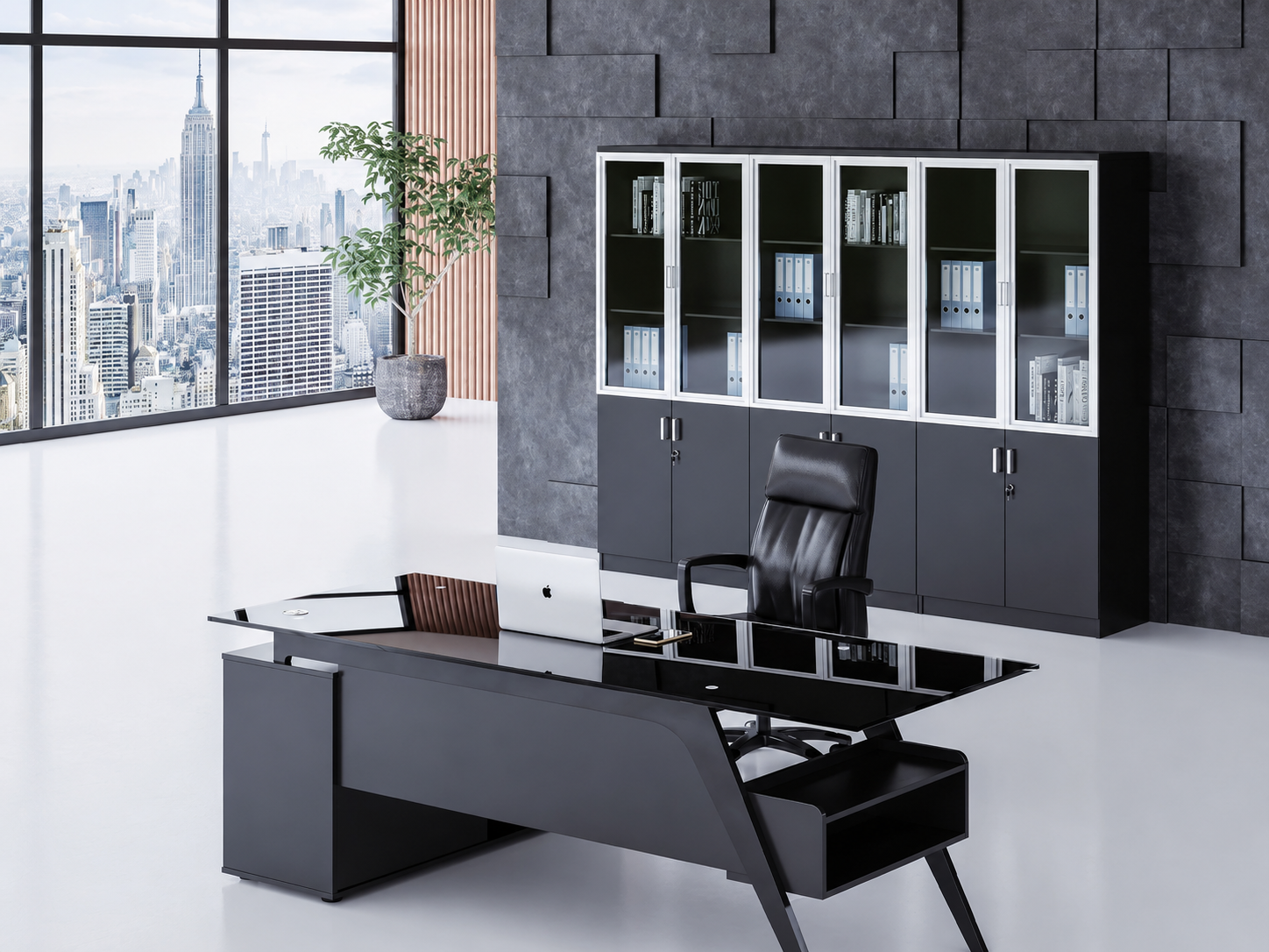 21-GB08 Desk from Big Panda Terra Glass