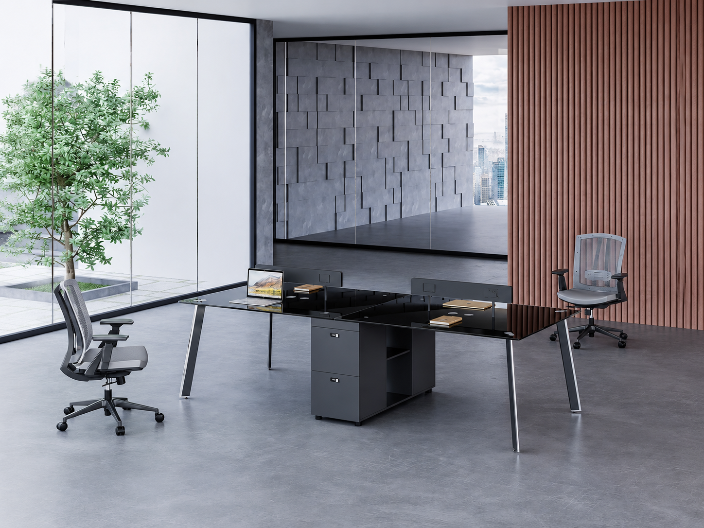 21-GD04 Workstation from Big Panda Terra Glass